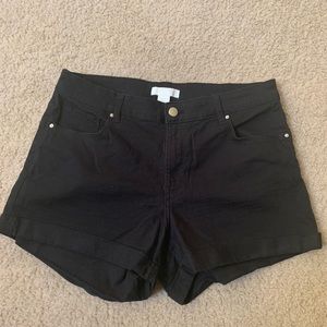 Black khaki shorts